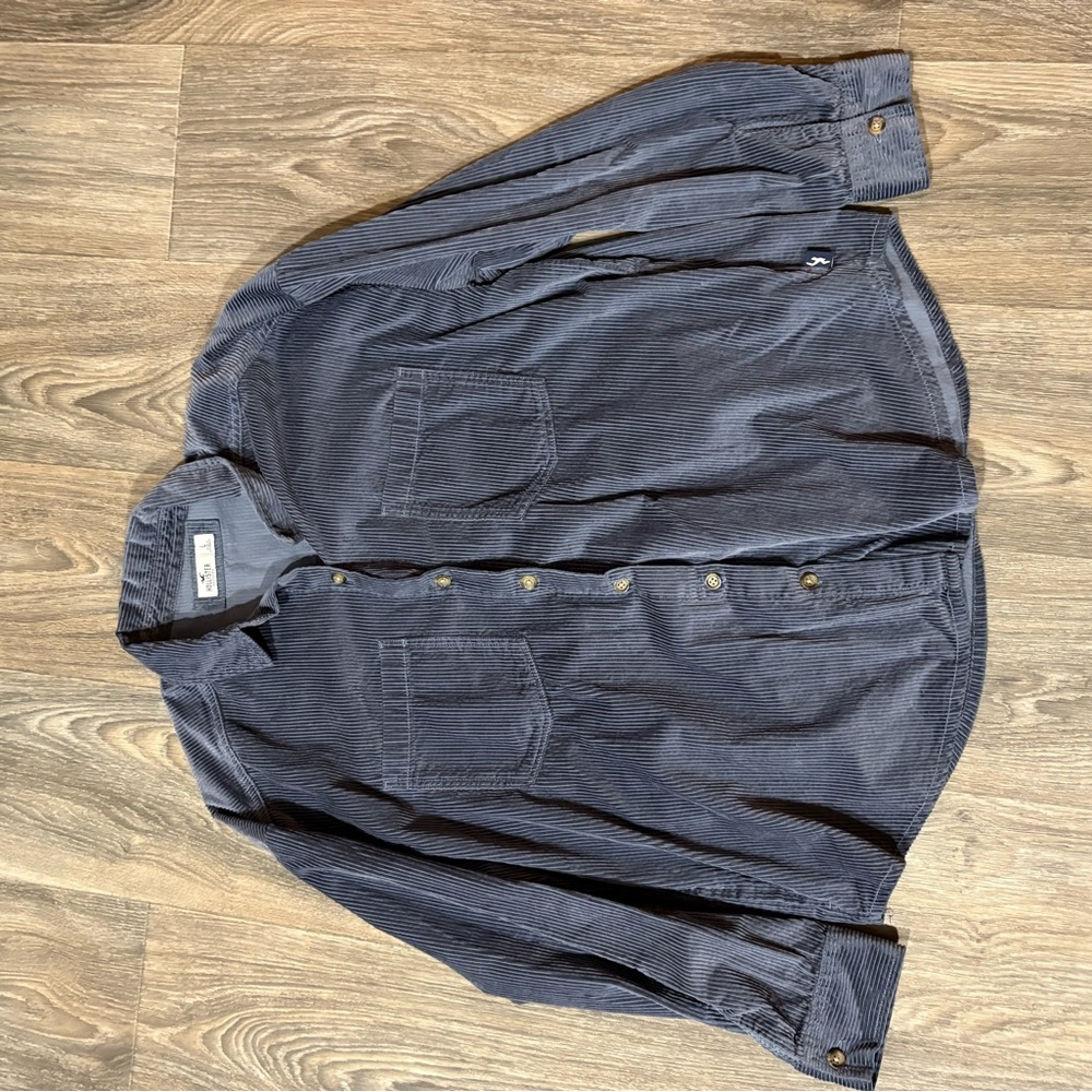 Hollister Navy Corduroy Shirt